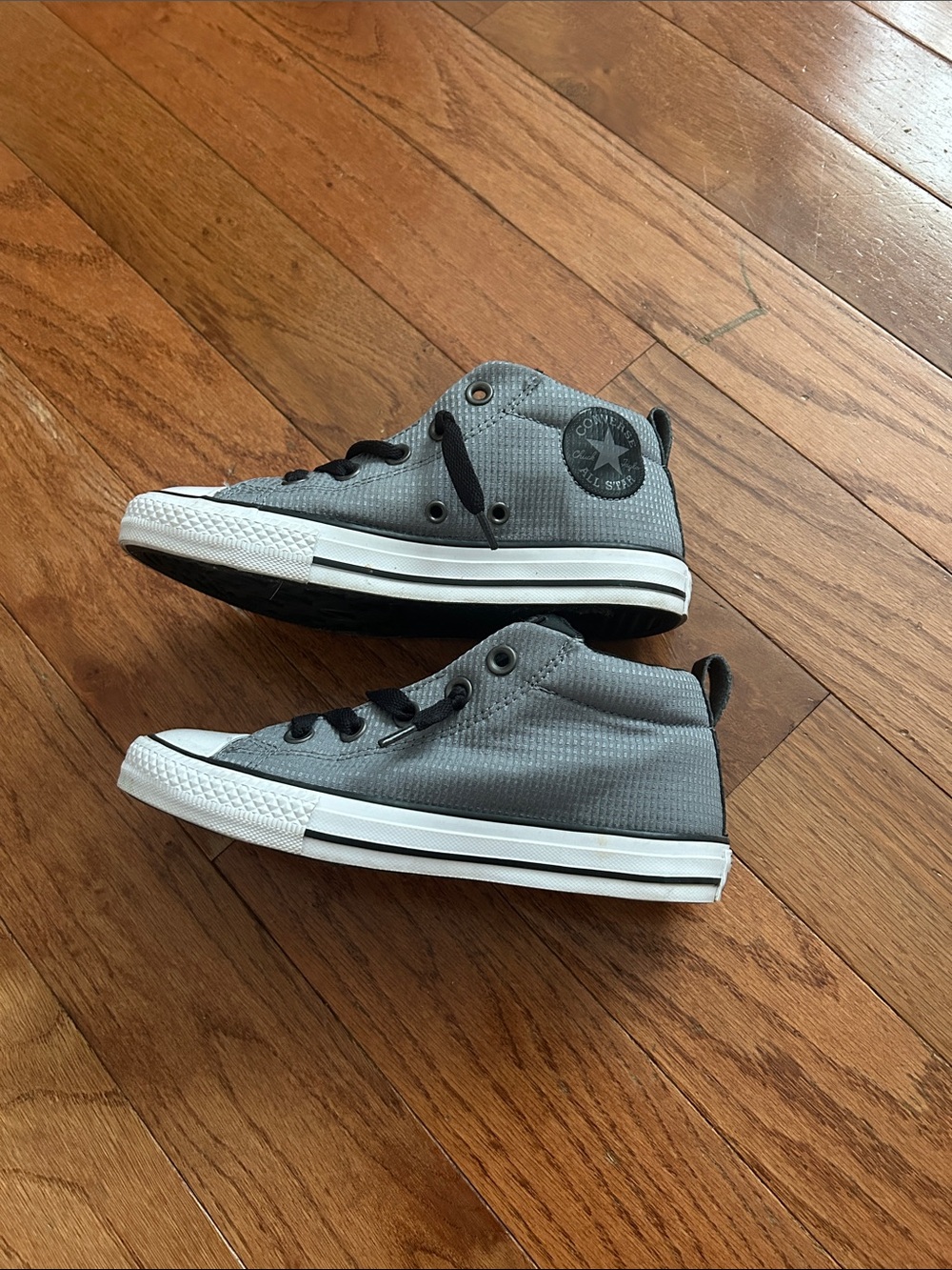 Converse Kids' Gray High-Top Sneakers with Black Accents